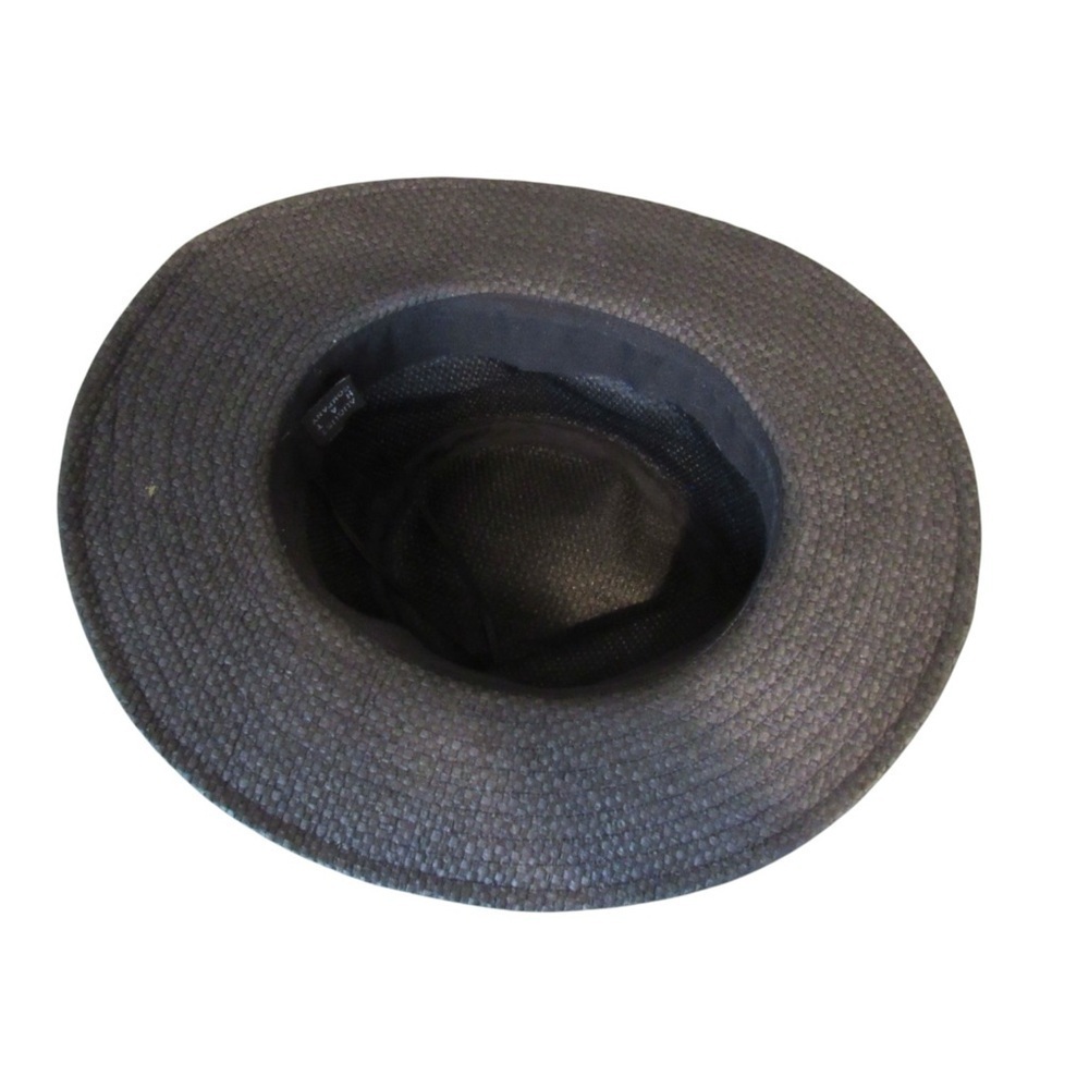 August Hat Company Brown Fedora Straw Hat Black Band Retro One Size Classic - Picture 6 of 8